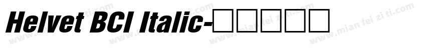 Helvet BCI Italic字体转换